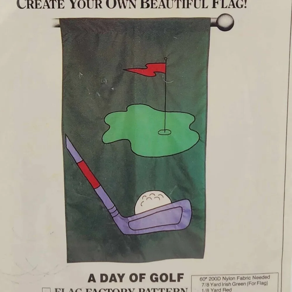 Flag Factory Garden Flag Pattern A Day of Golf Style # 63881 NEW